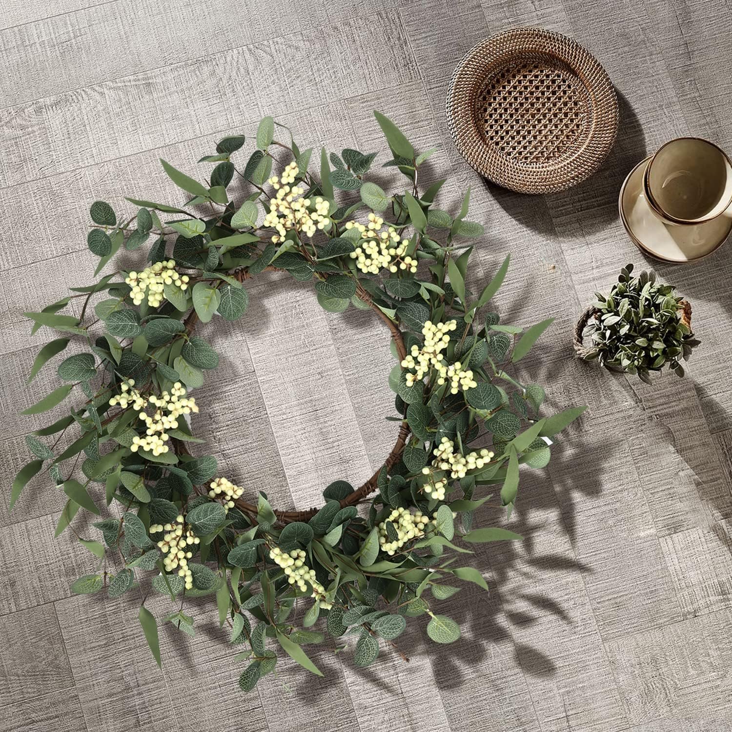 Pinkpum 20'' Eucalyptus Wreath - Image 3